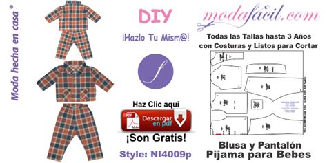 Moldes De Pijama Para Bebe De Blusa Y Pantal N Modafacil