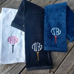 Monogrammed Golf Towel Personalized Golf Towel Groomsmen Gift Wedding ...