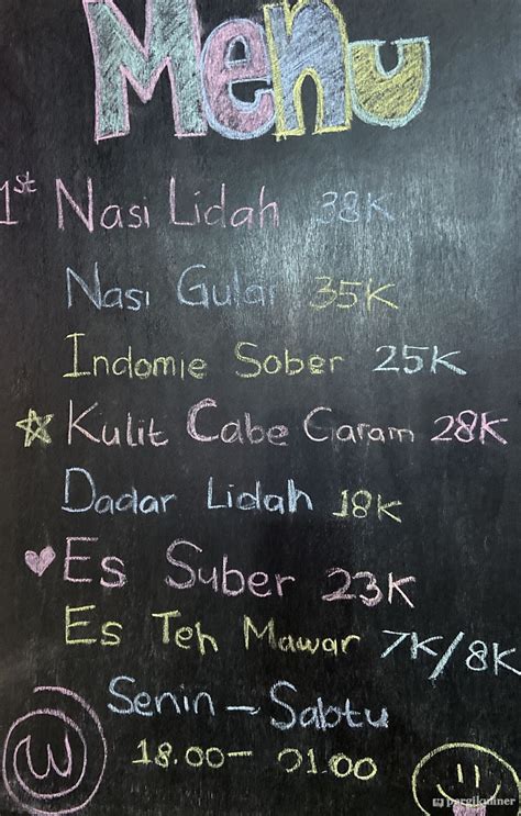 Selalu Diperbarui Menu Warung Sober Cideng