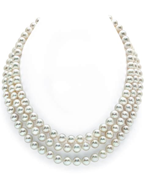 Buy 7 8mm Triple Strand White Freshwater Pearl Necklace For 449 The