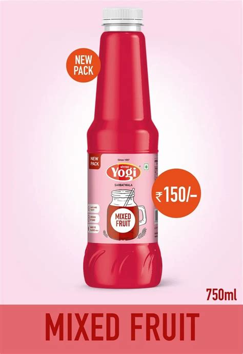 Yogi Pet Bottle Mix Fruit Syrup Packaging Size Ml At Rs