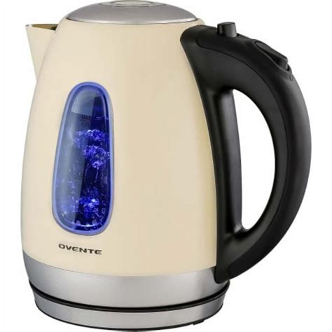 Ovente 17l Lighted Bpa Free Stainless Steel Cordless Electric Kettle