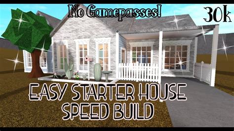 ♡starter House Speed Build♡ 30k ~no Gamepasses~ ~bloxburg~ Sunflower One Story Homes