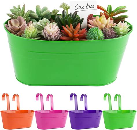 BOFUNX 4pcs Vasi Di Fiori Da Appendere Vasi Di Metallo Esterno Vaso