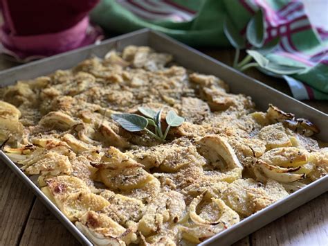 Finocchi Gratinati Al Forno Con Patate E Cipolle Contorno Delizioso