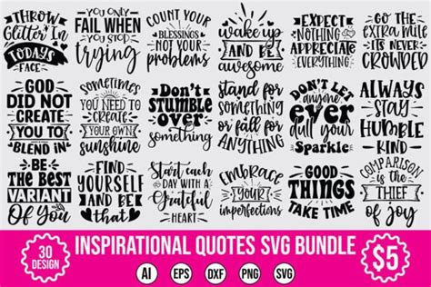 Inspirational Quotes Bundle Graphic By Teebusiness41 · Creative Fabrica