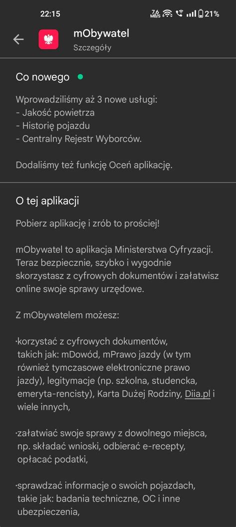 mObywatel z ważną aktualizacją Aż 4 nowe świetne funkcje