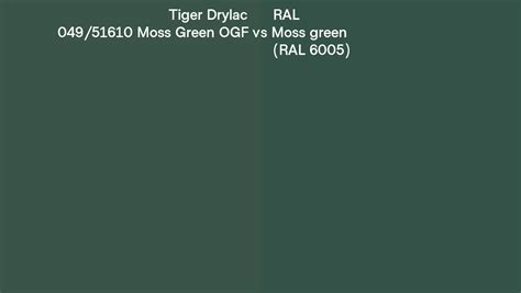 Tiger Drylac Moss Green Ogf Vs Ral Moss Green Ral Side