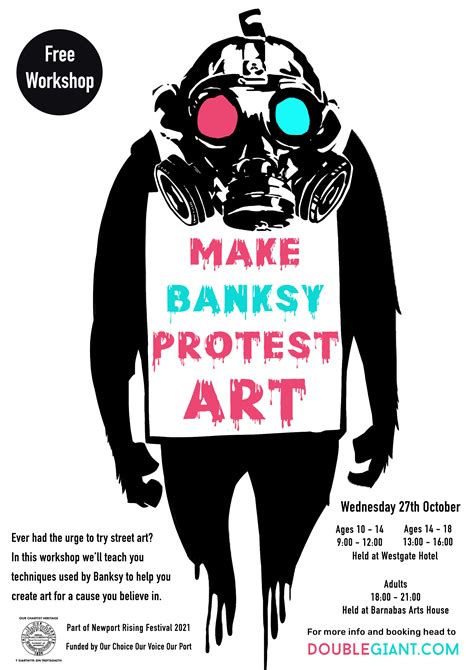 Make Banksy Protest Art (Ages 10-14 and 14-18) | Newportrising