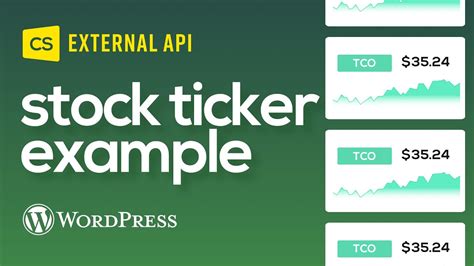 Create A Real Time Stock Ticker App In WordPress With Cornerstone YouTube