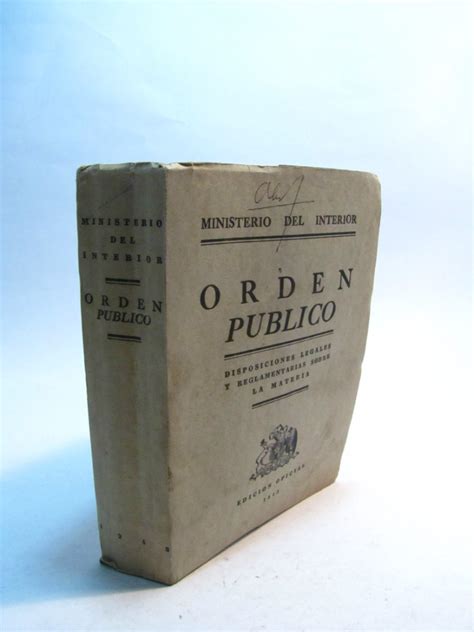 Orden Publico Ministerio Del Interior Chile 1942 10000 En