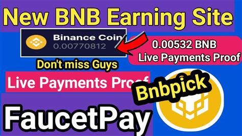 High Paying BNB Faucet 0 005 BNB Live Payments Proof Free BNB