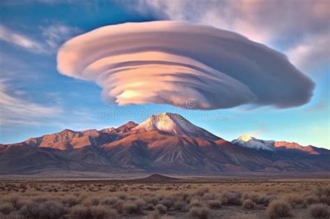 Time-lapse of Lenticular Clouds Formation Over Rugged Mountain Terrain ...