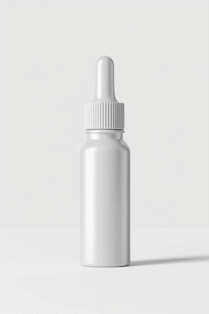 premium photo  white bottle   white cap   white background