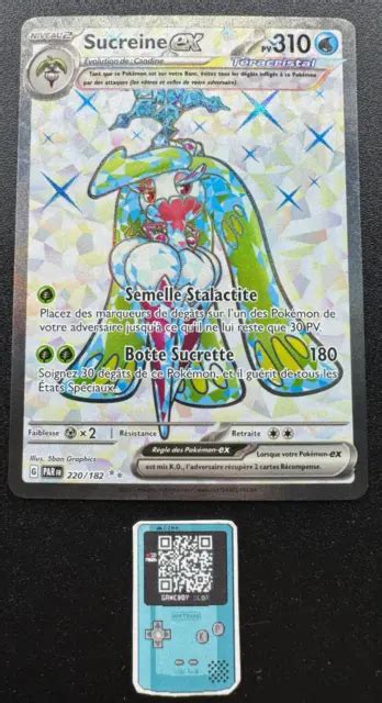 CARTE POKÉMON SUCREINE EX 220 182 Full art EV04 Faille Paradoxe ParFR