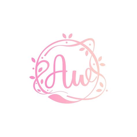 Premium Vector A W Aw Beauty Vector Initial Logo Handwriting Logo Of