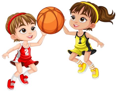 El Personaje De Dibujos Animados Del Jugador De Baloncesto Vector Gratis