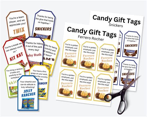 25 Employees Candy Bar T Tags Staff Appreciation Treat Etsy Canada