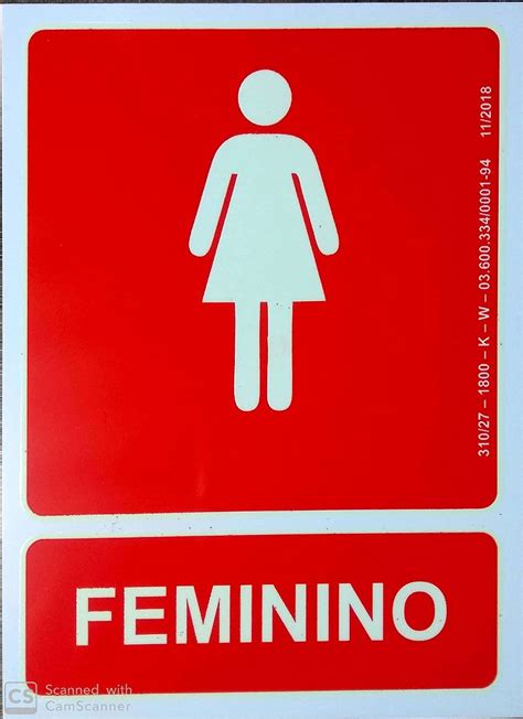 Placa Indicativa Banheiro Feminino R A Extintores