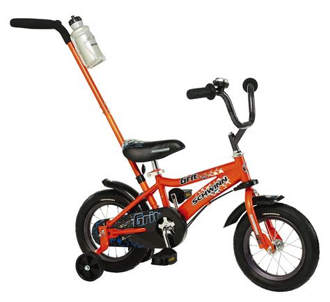 Kids Boy Bike 12 Inch Push Handle Bicycle Children Training Wheels Fun Riding | eBay