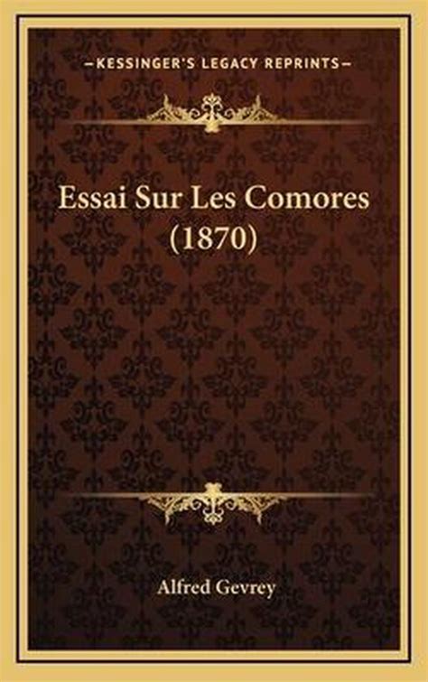 Essai Sur Les Comores Alfred Gevrey Boeken