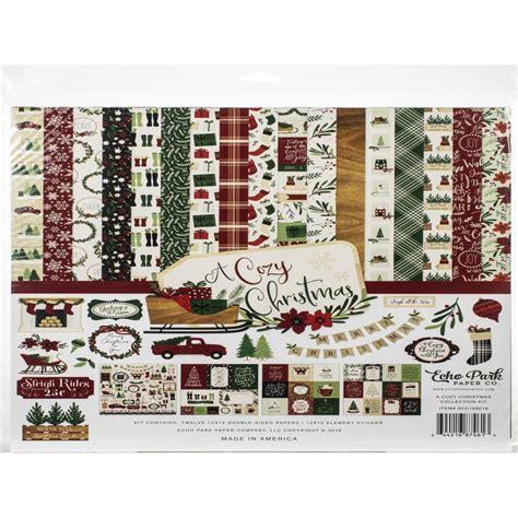 Echo Park Collection Kit 12x12 A Cozy Christmas 20602175 Hsn