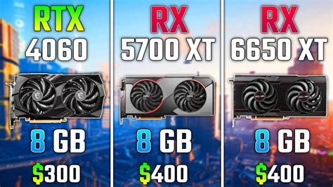 Rtx 4060 Vs Rx 5700 Xt Vs Rx 6650 Xt Test In 7 Games Youtube