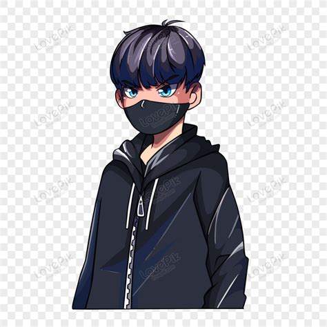 Cartoon Character Image Of A Boy With Mask, Editable, Game, Anime Boy ...