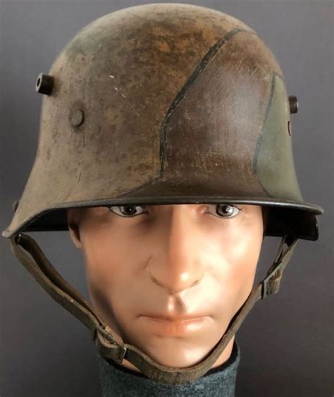 Deutscher Stahlhelm M17 Mimikri 1 Weltkrieg Acheter Sur Ricardo