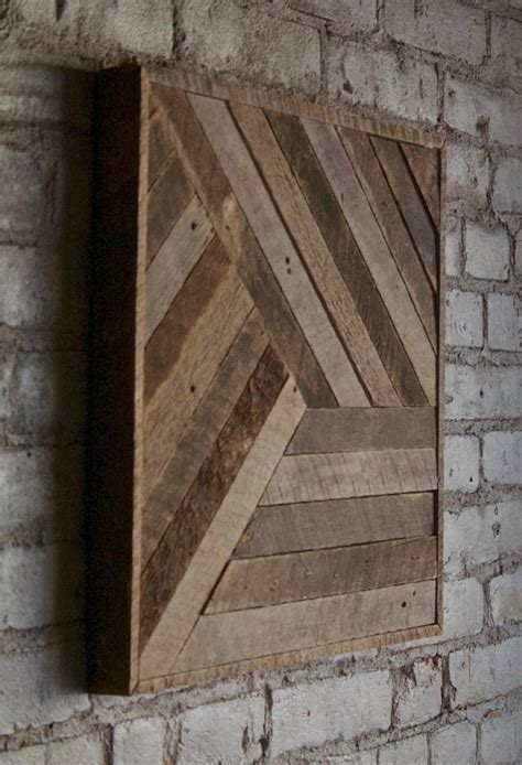 Reclaimed Wood Wall Art Decor Lath Pattern Geometric 19 X Etsy Artofit