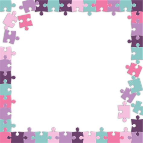 Jigsaw Puzzle Pieces Vector Art Png Disarray Puzzle Pieces Border With