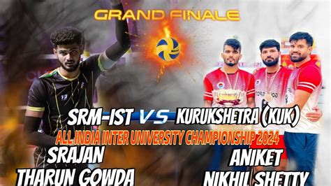 Set Srm Vs Kurukshetra University Final Volleyball Match All India