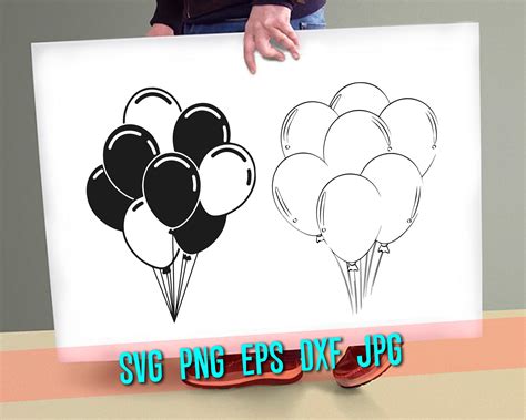 Luftballons Svg Ballons Svg Schwarz Wei Svg Schwarz Ballons Svg Wei E