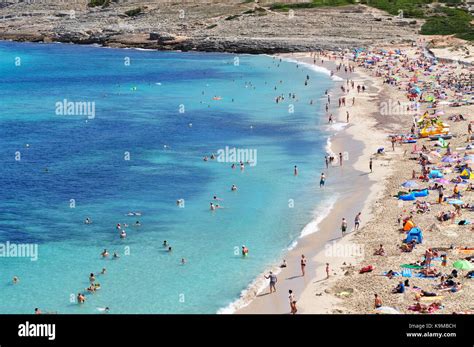 Cala Mesquida Beach View On Mallorca Balearic Island In Spain Stock