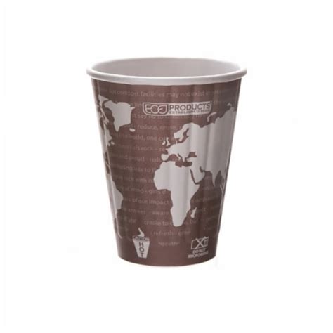 Eco Products 8 Oz World Art Insulated Hot Cup 800 Ct Case 800 Ct