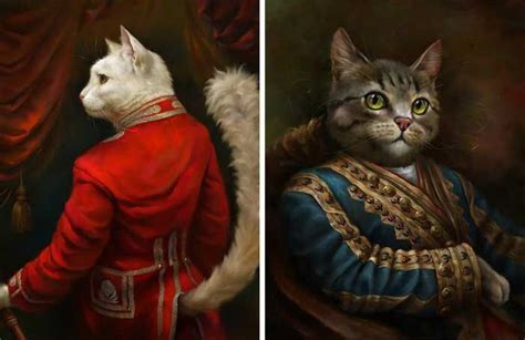 Paintings Of Cats With Human Faces View Painting