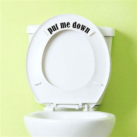 Put Me Down Toilet Vinyl Decal Sticker Decor Designs Decals Vinyl