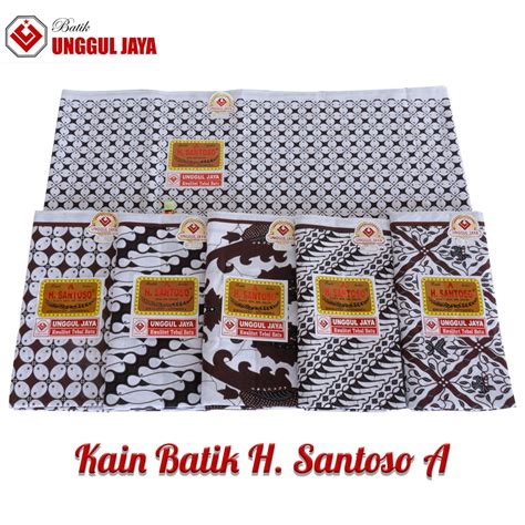 Jual Jarik Batik H Santoso A Putih Katun Kain Batik Kwalitas Santoso