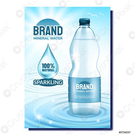 Mineral Water Creative Promotional Banner Vector Illustration Stock