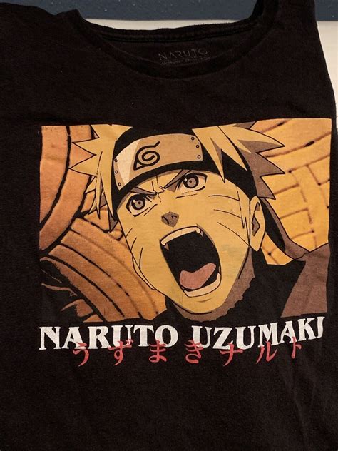 2007 Naruto Uzumaki Shippuden Black T Shirt Men S Siz Gem