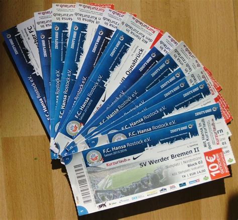 Eintrittskarte Ticket Hansa Rostock Stuttgarter Kickers 26 08 2015