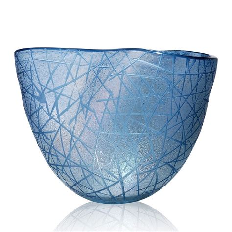 Blue Lines Glass Vase Wilford Lee Home Accents