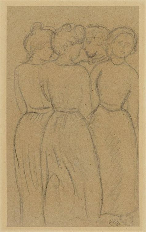 Jeunes Filles Drawing By Aristide Maillol Fine Art America