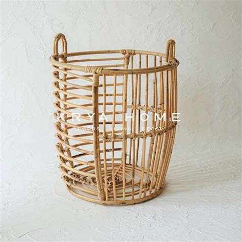 Jual Krya Home Keranjang Rattan Sekki Basket Natural Home Decor Di