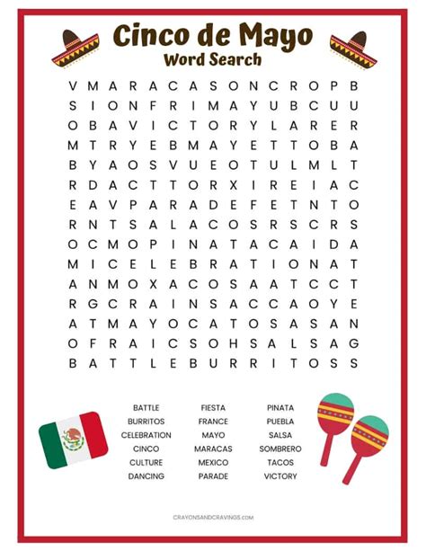 Free Printable Cinco De Mayo Worksheets