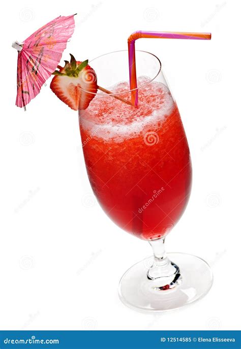 Strawberry Daiquiri Stock Image Image Of Glass Blended 12514585