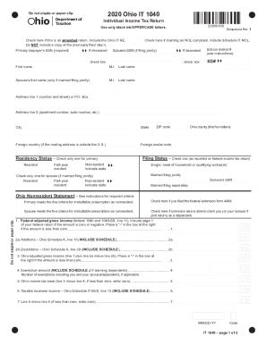 Fillable Online Fillable Online Tax Ohio Ohio Form IT 1040X Ohio