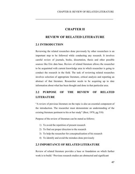 Pdf Chapter Ii Review Of Related Literatureshodhganga Inflibnet Ac In