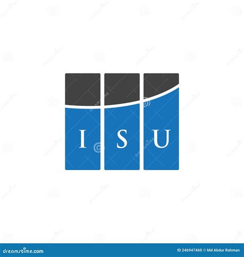 Isu Letter Logo Design On White Background Isu Creative Initials