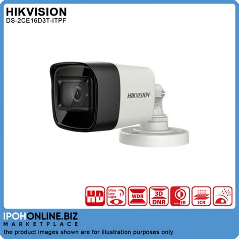 Hikvision DS 2CE16D3T ITPF 2MP 1080p 3 6mm Ultra Low Light Fixed Mini